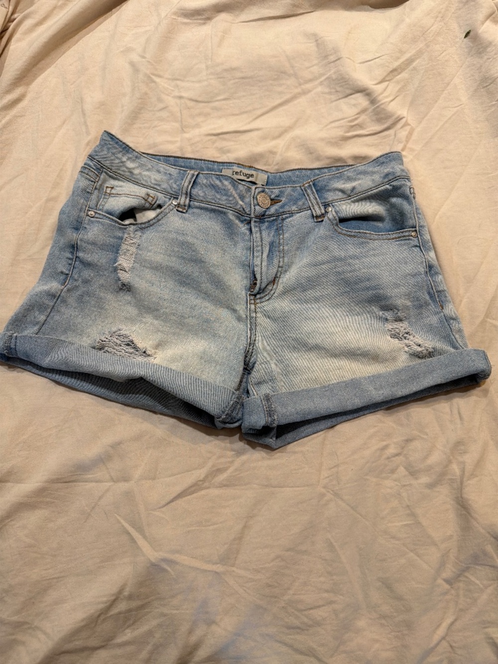 Size 4 ripped denim shorts
